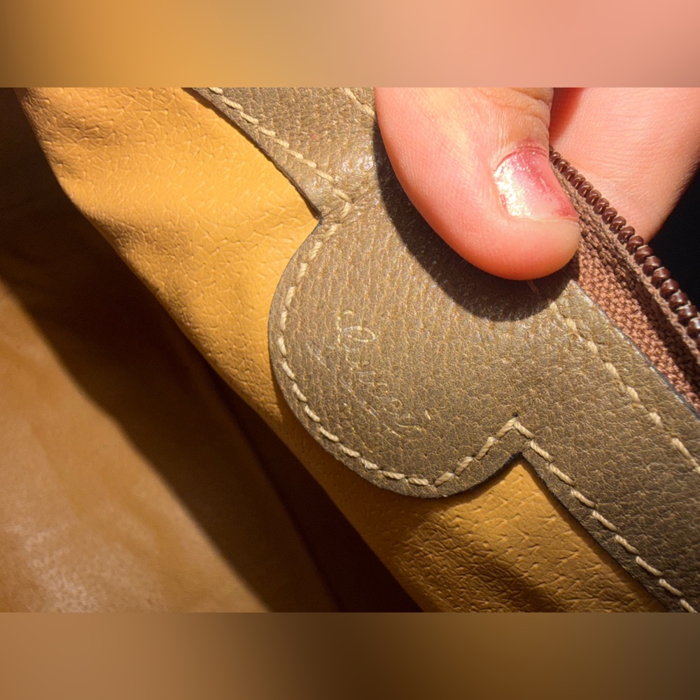 Gucci Beige and Green Satchel - Picture 7 of 9